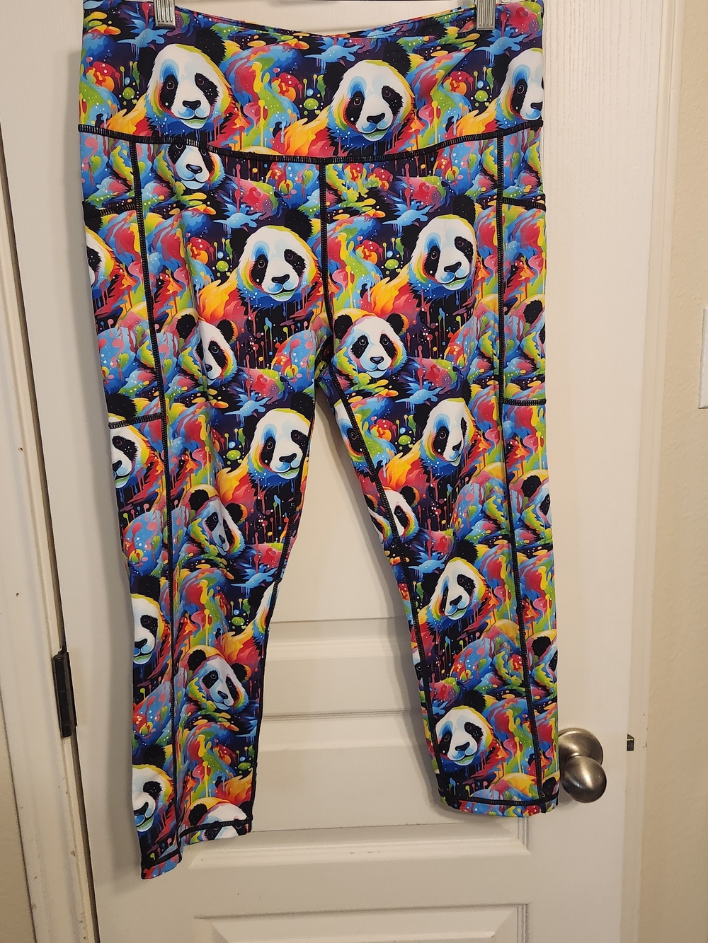 Women's Panda-Print Multicolor Leggings